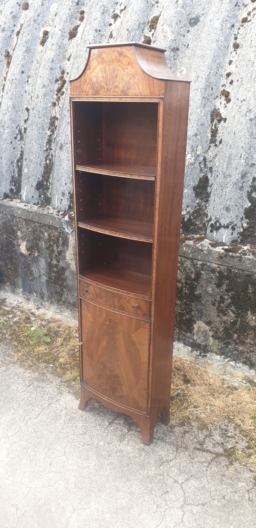Small good quality mahogany bookcase cabinet.  View II