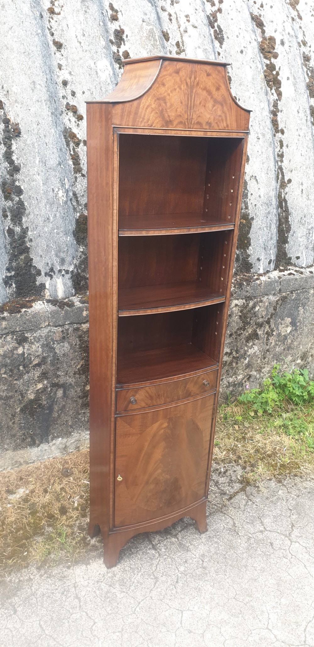 Small good quality mahogany bookcase cabinet.  View III
