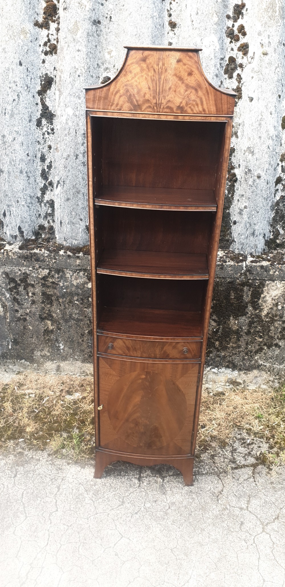 Small good quality mahogany bookcase cabinet.  View IV