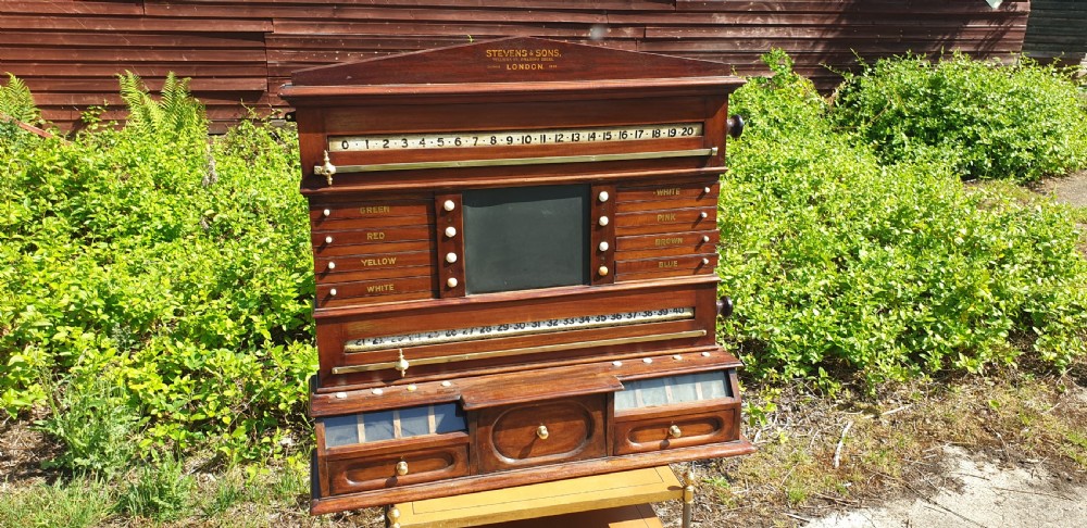 Good late Victorian snooker score board. View II