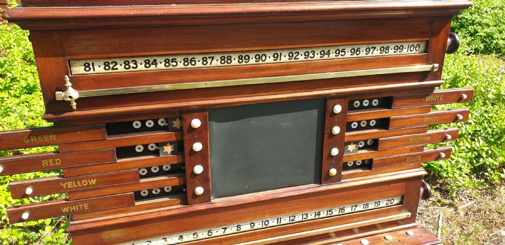 Good late Victorian snooker score board. View XI