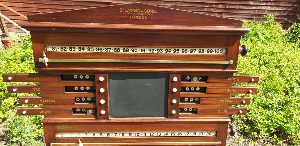 Good late Victorian snooker score board. View XII