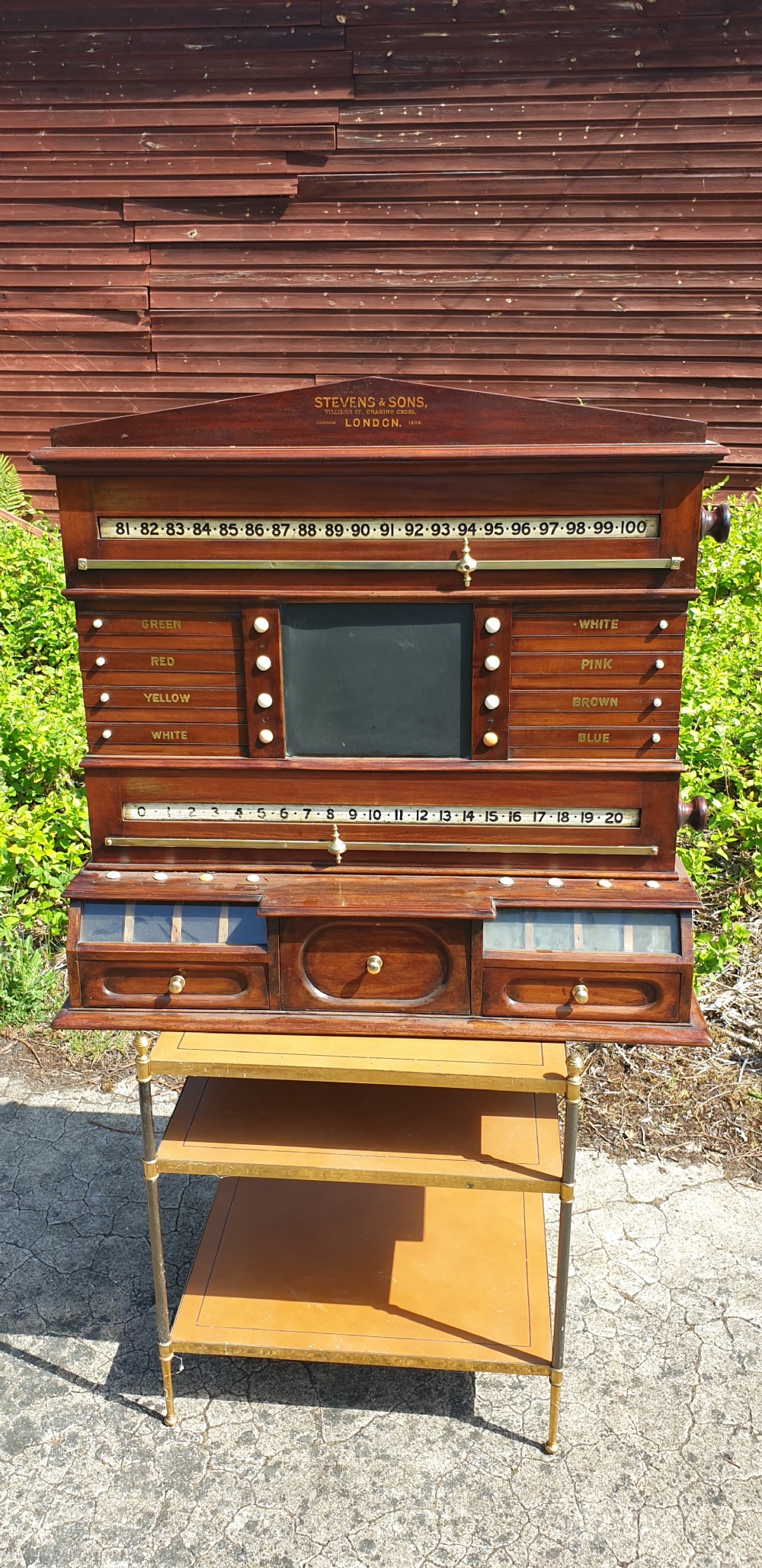 Good late Victorian snooker score board. View XIII