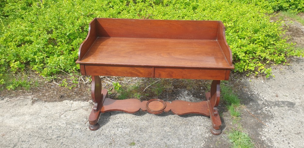 Mid Victorian mahogany hall table.  View III