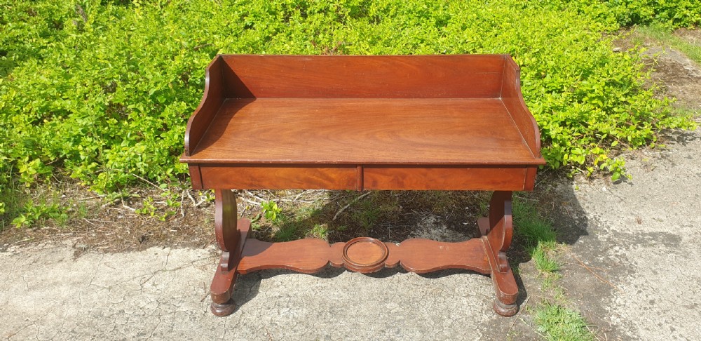 Mid Victorian mahogany hall table.  View VI