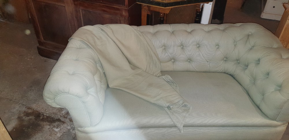 Small Victorian 2 seater Chesterfield sofa.  View VI