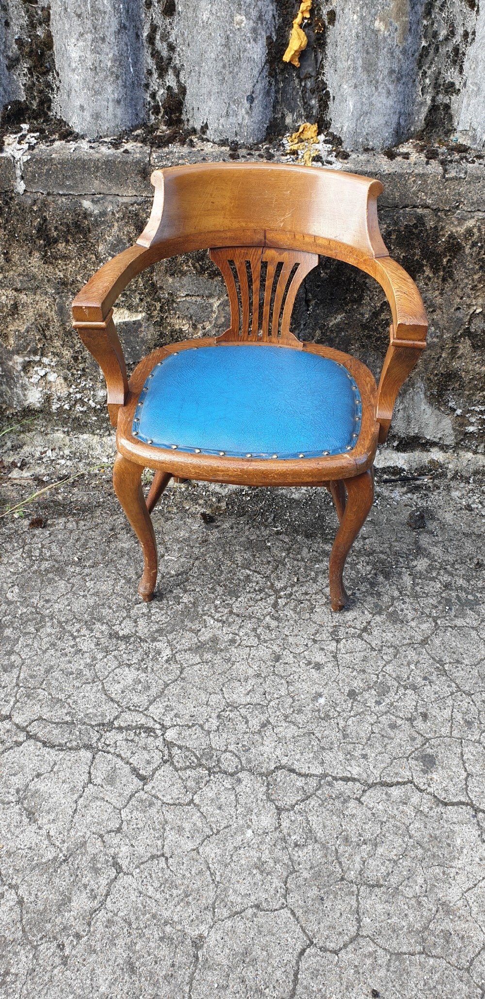 Early 20th century oak desk armchair 