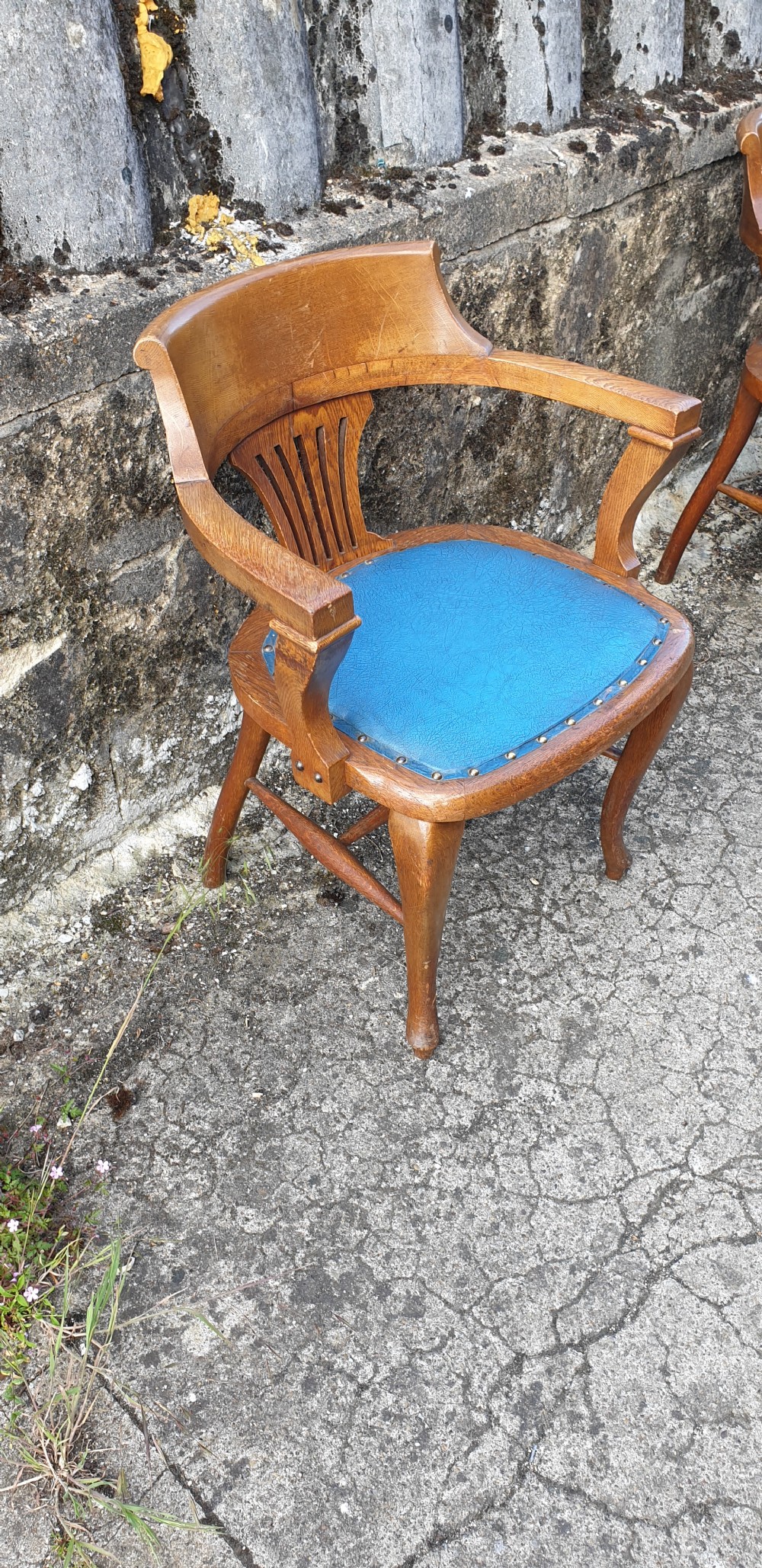 Early 20th century oak desk armchair  View II