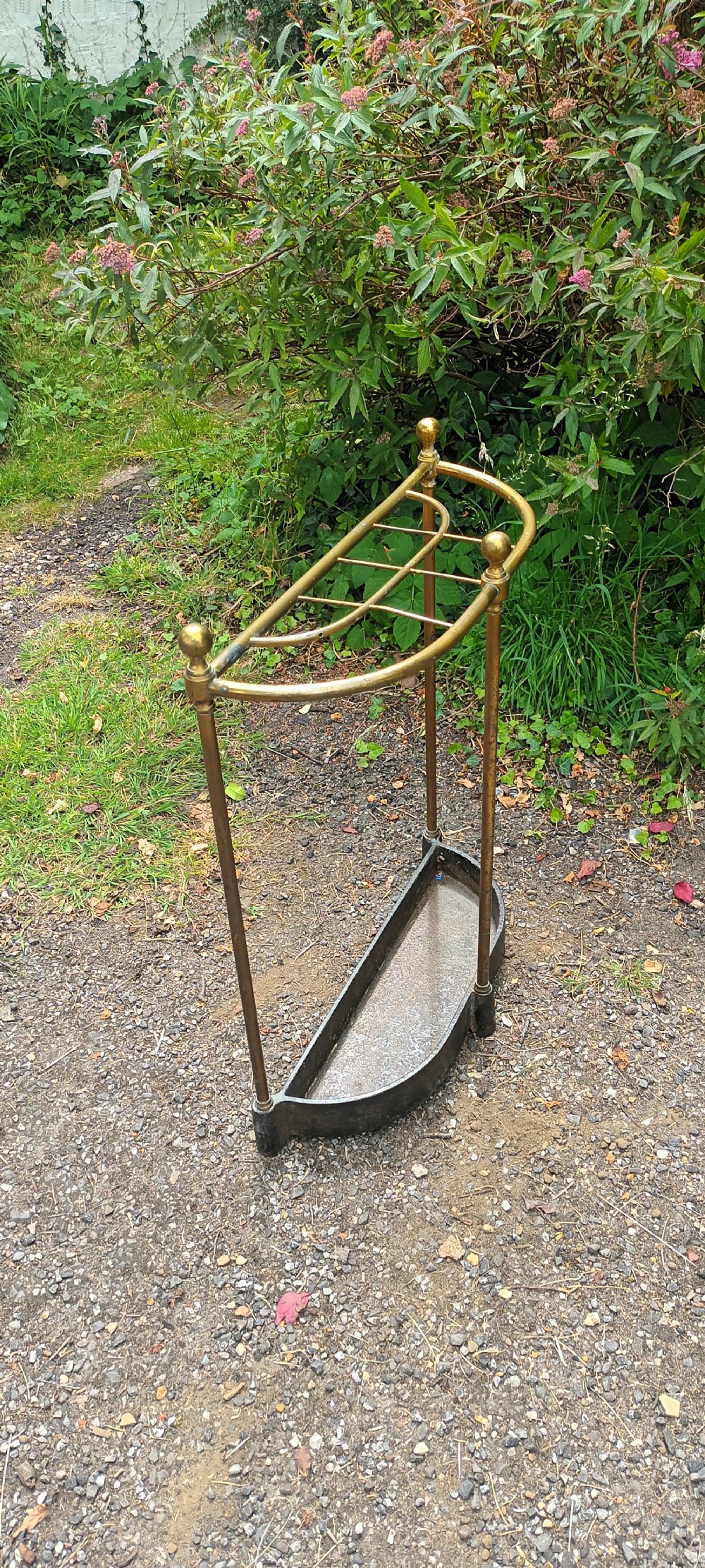 Victorian brass and iron stick and umbrella stand. View IV