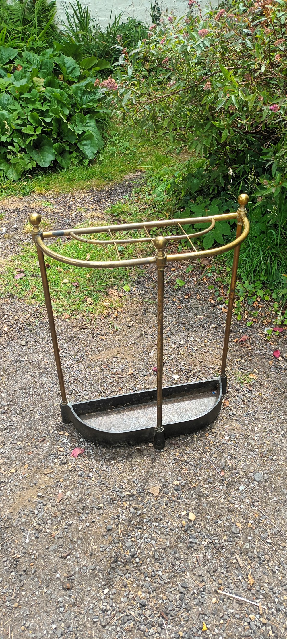 Victorian brass and iron stick and umbrella stand. View VI