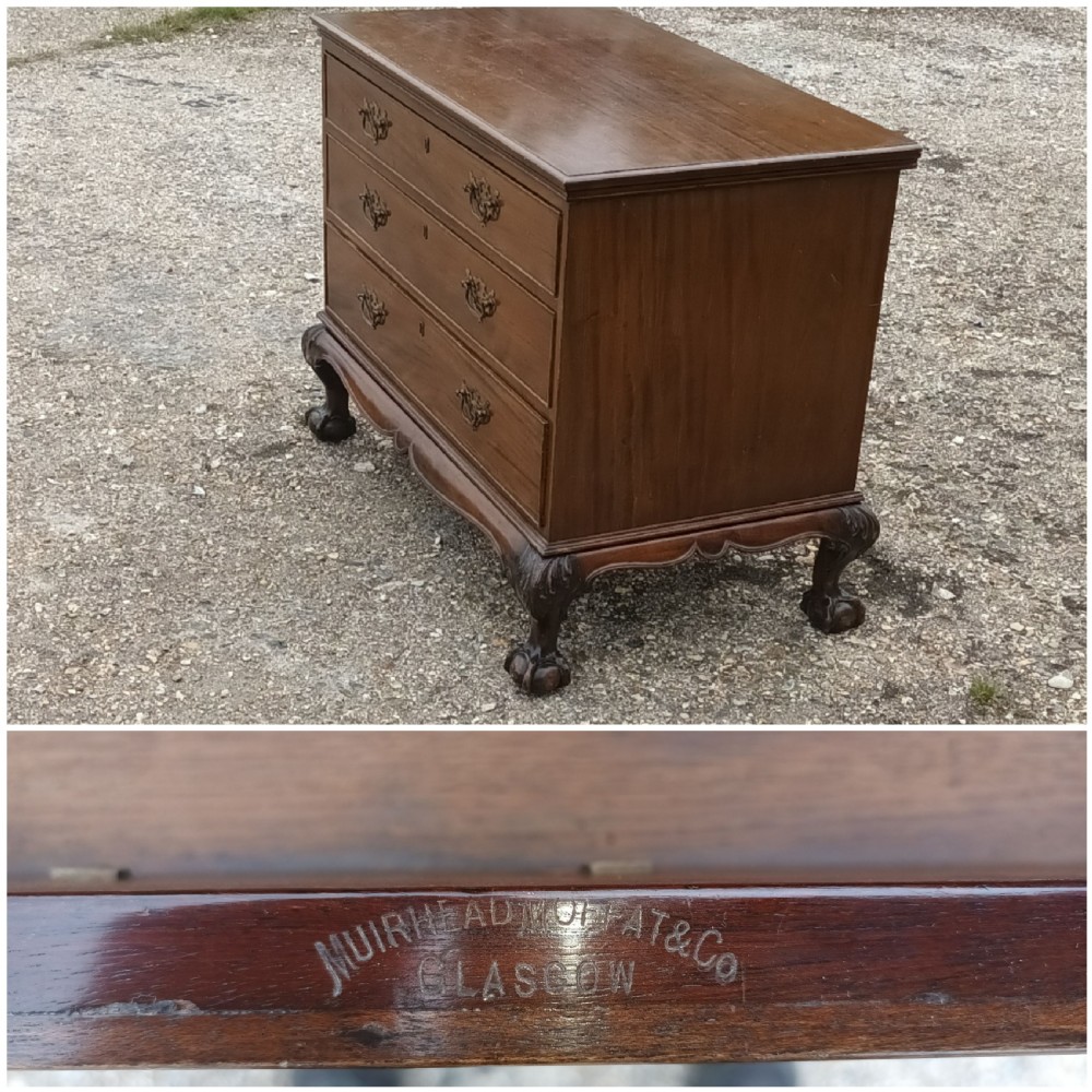 Scottish chest of 3 L drawers with makers stamp. View IV