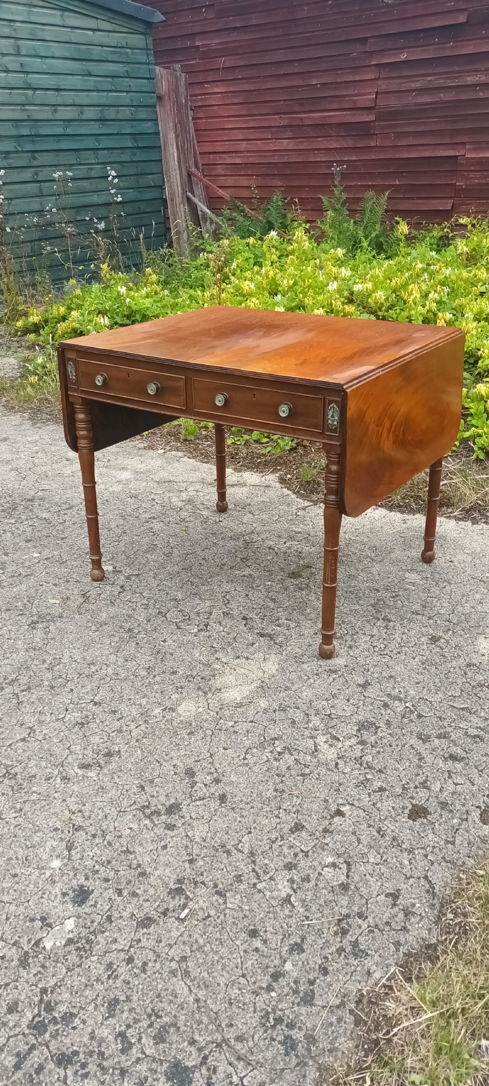 Mahogany free standing sofa table. View II