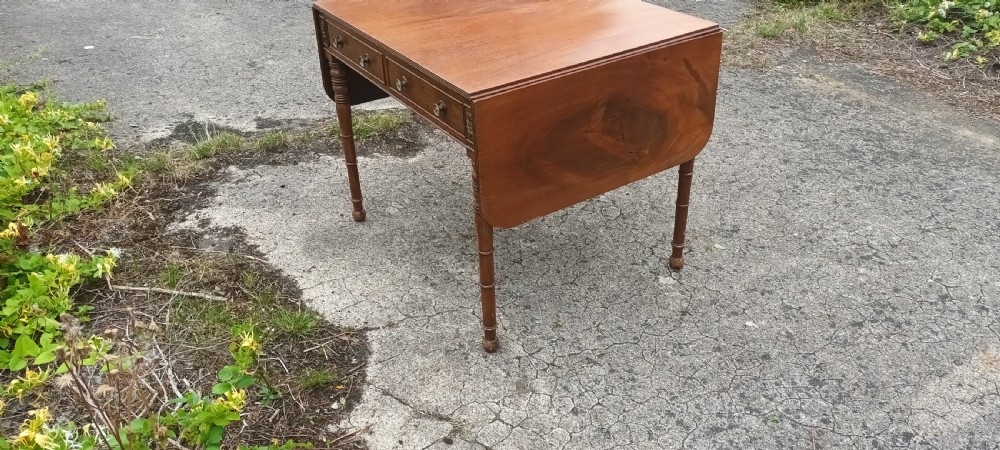 Mahogany free standing sofa table. View IV