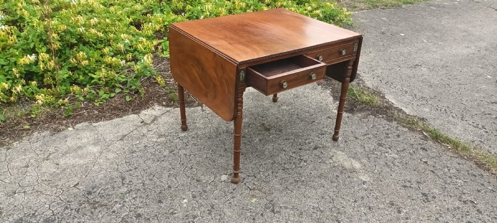 Mahogany free standing sofa table. View VII