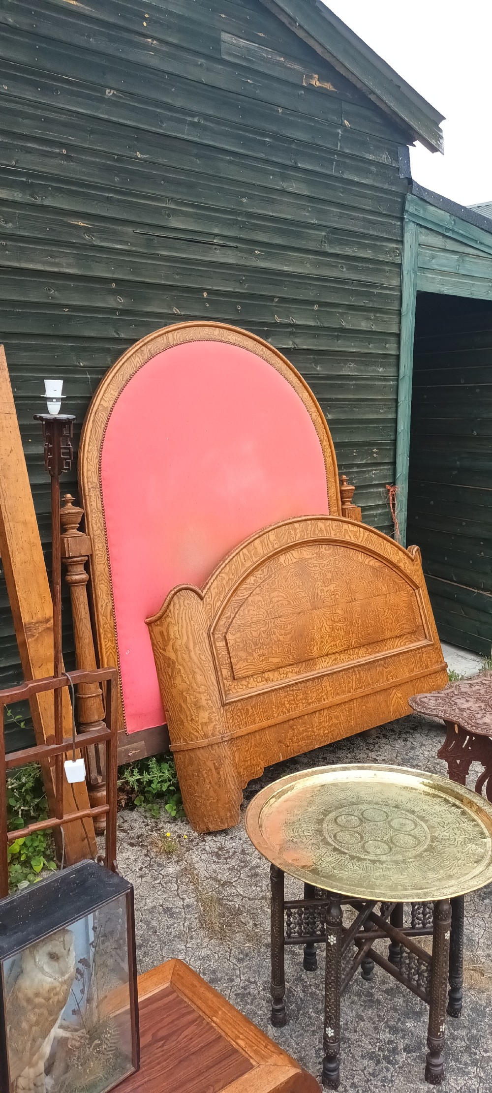 Victorian Hungarian ash double bed. View VII