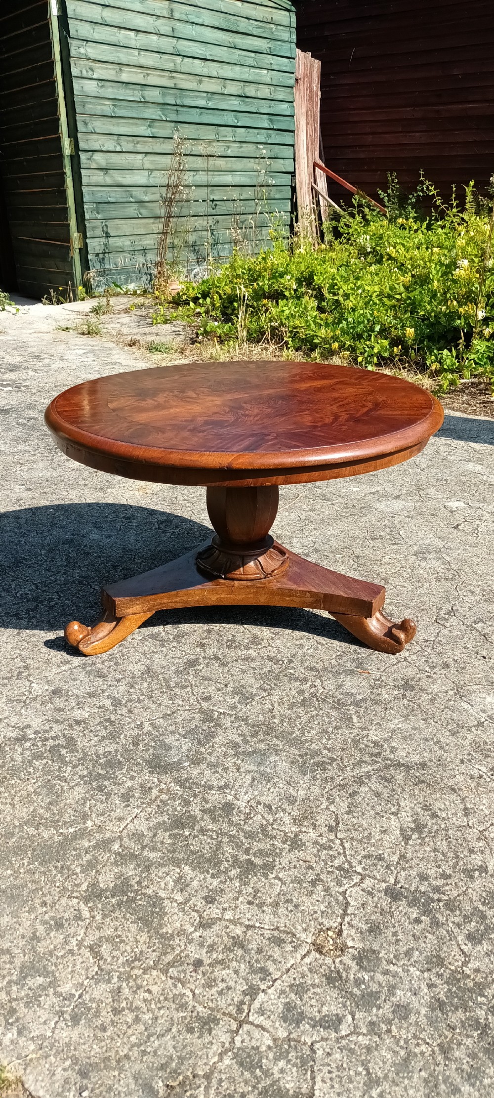19th century mahogany low coffee table. View IV