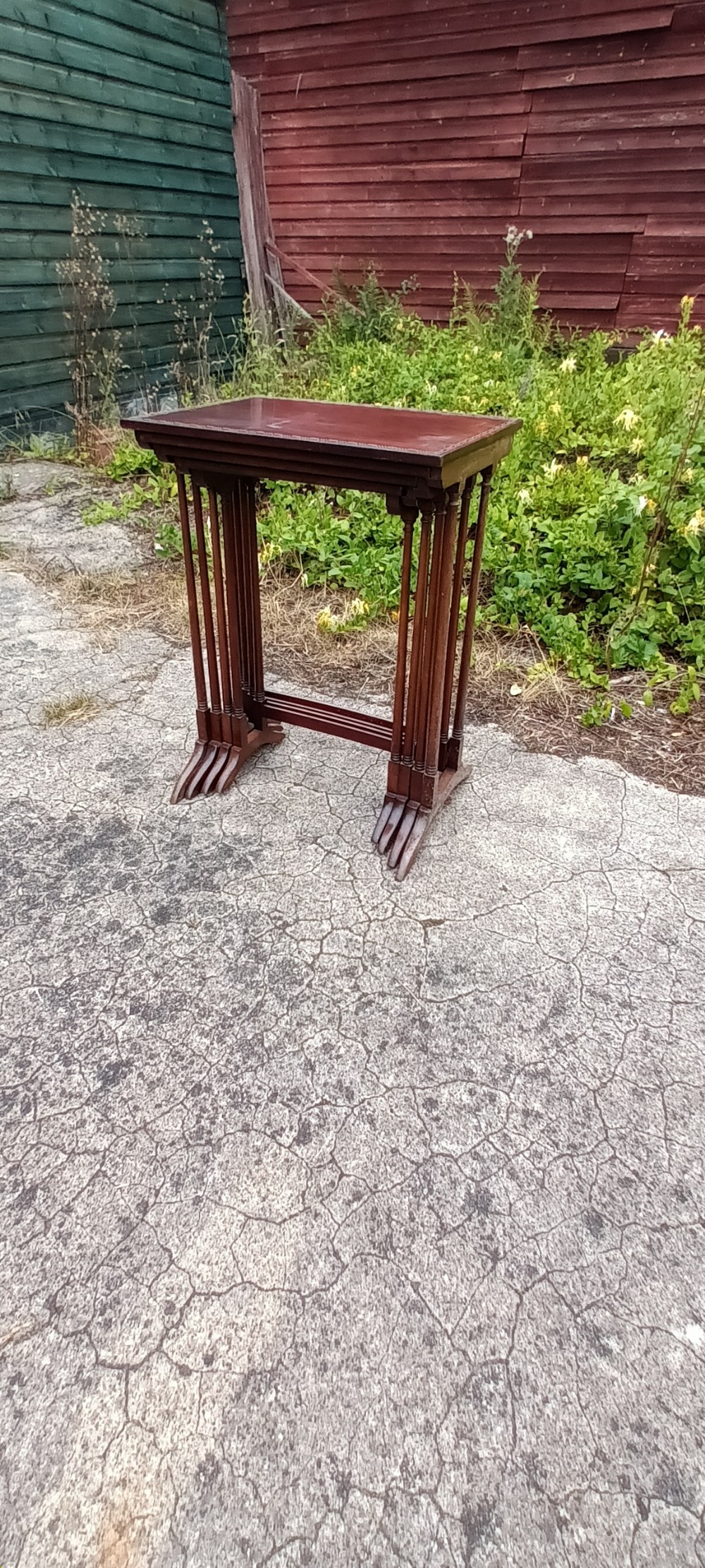 Nest of 4 Edwardian mahogany tables. View IV