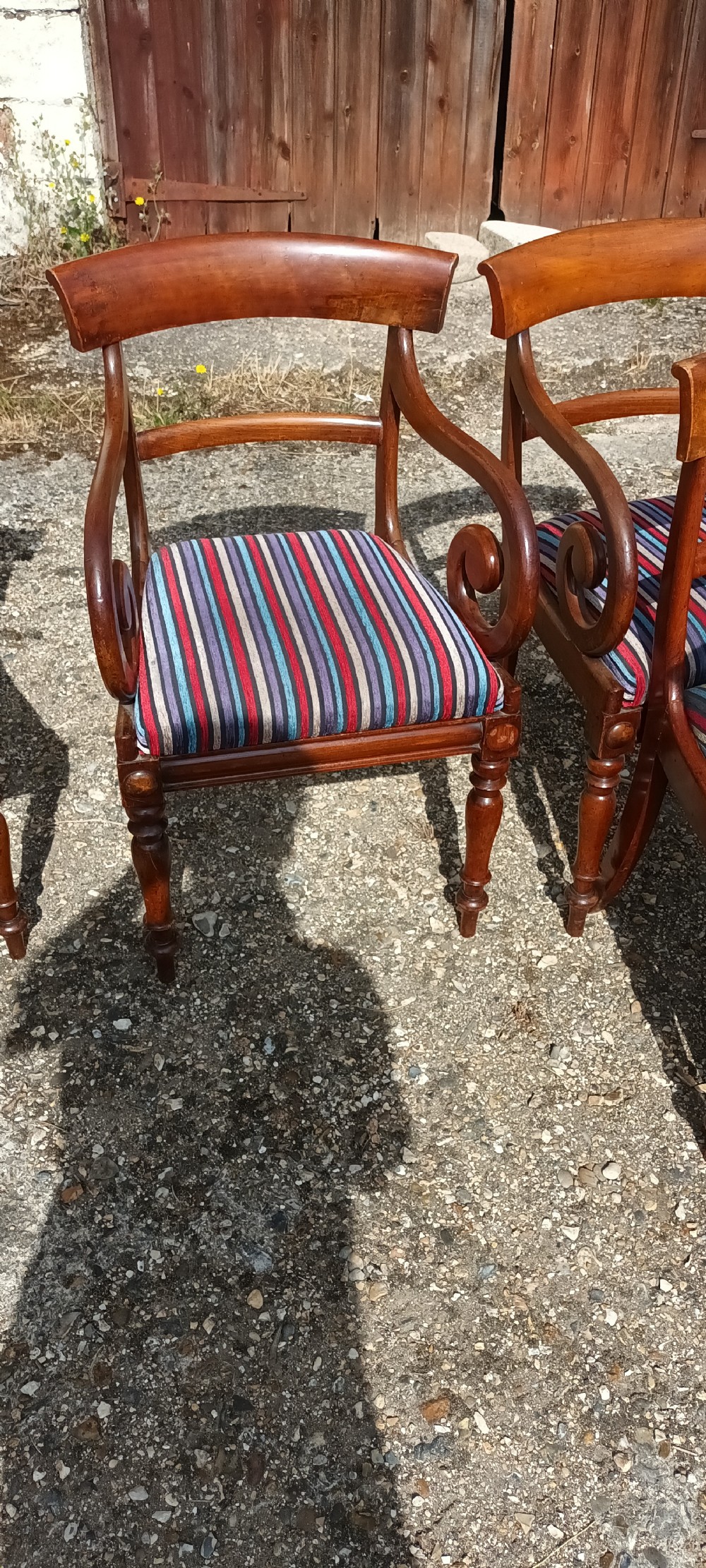 Set of 8 early Victorian Dining Chairs.  View II