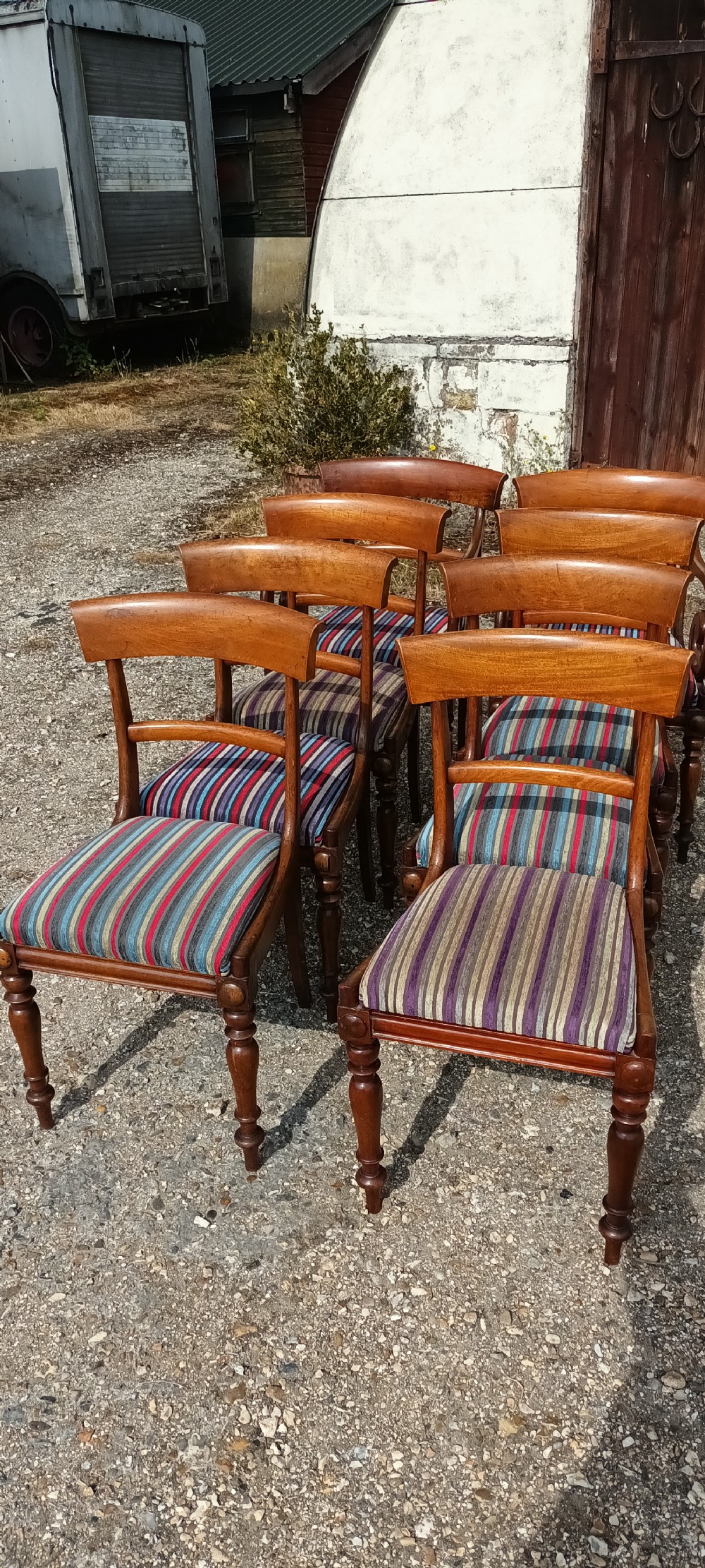 Set of 8 early Victorian Dining Chairs.  View V