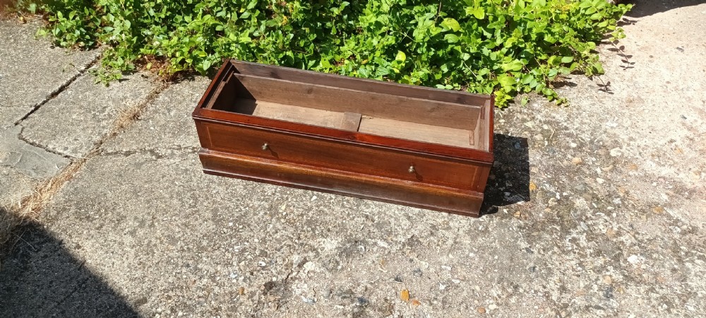 Inlaid mahogany Globe Wernicke style bookcase cabinet. View II