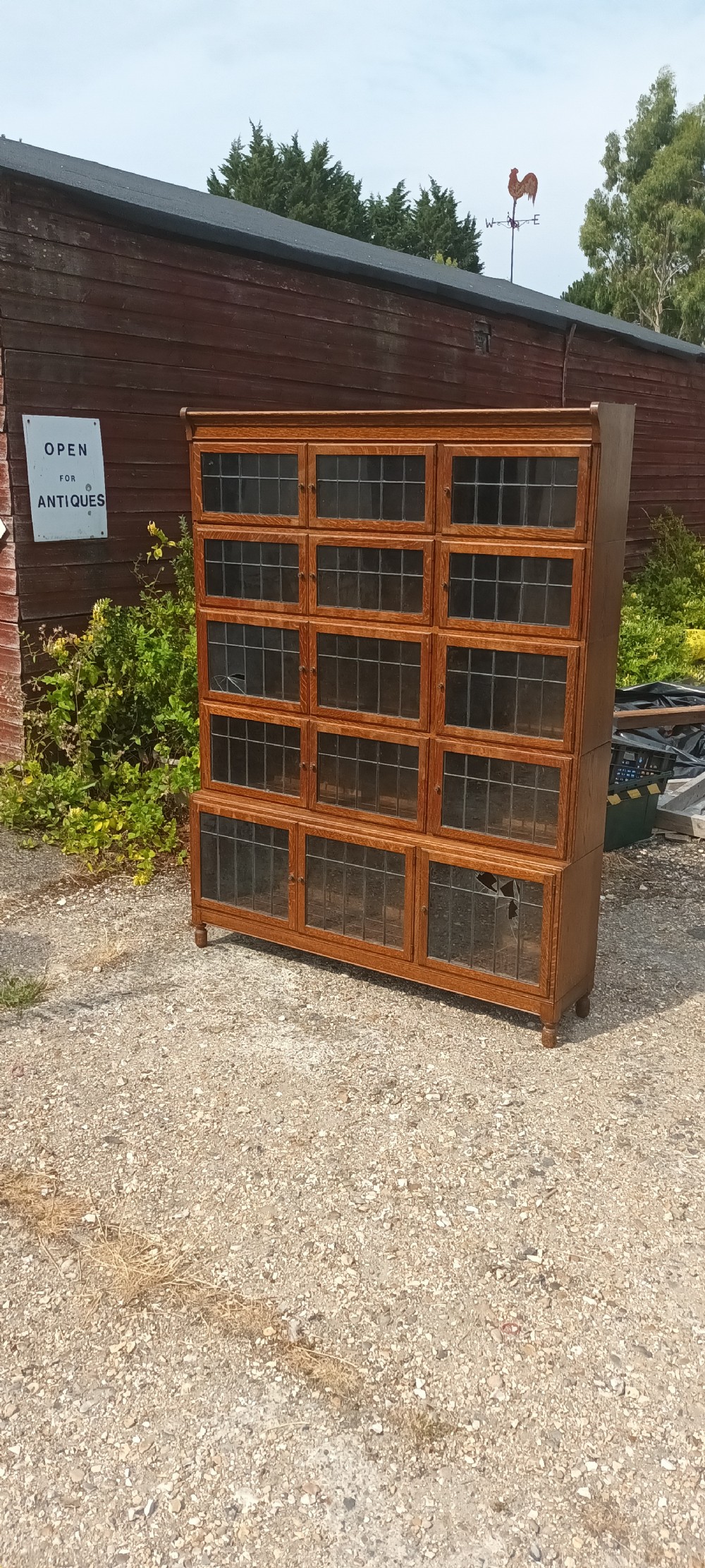 5 tier sectional Oak Minty bookcase.  View II