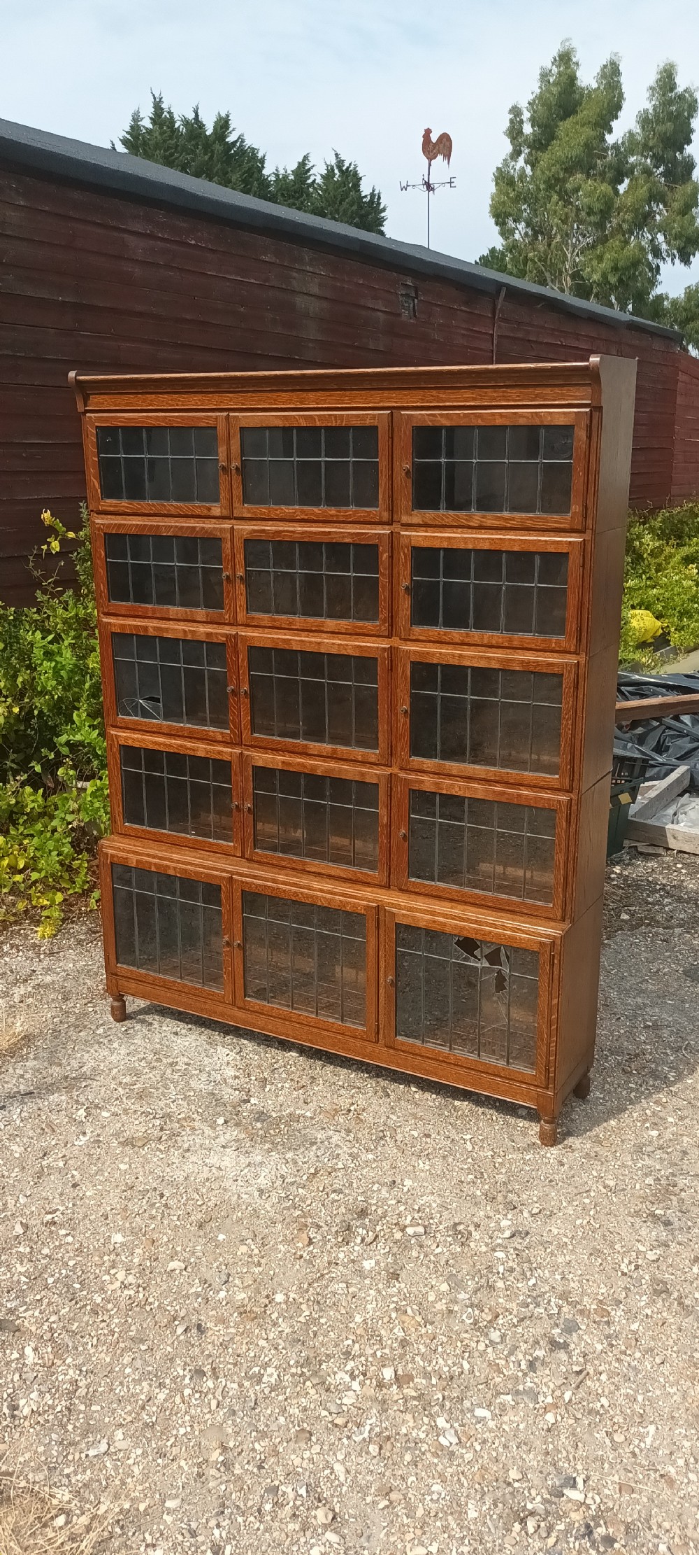 5 tier sectional Oak Minty bookcase.  View V