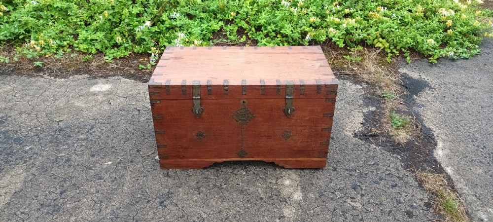 Indian fitted metal bound trunk. View VII