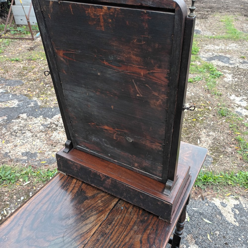 Georgian 3 drawer dressing mirror.  View VIII