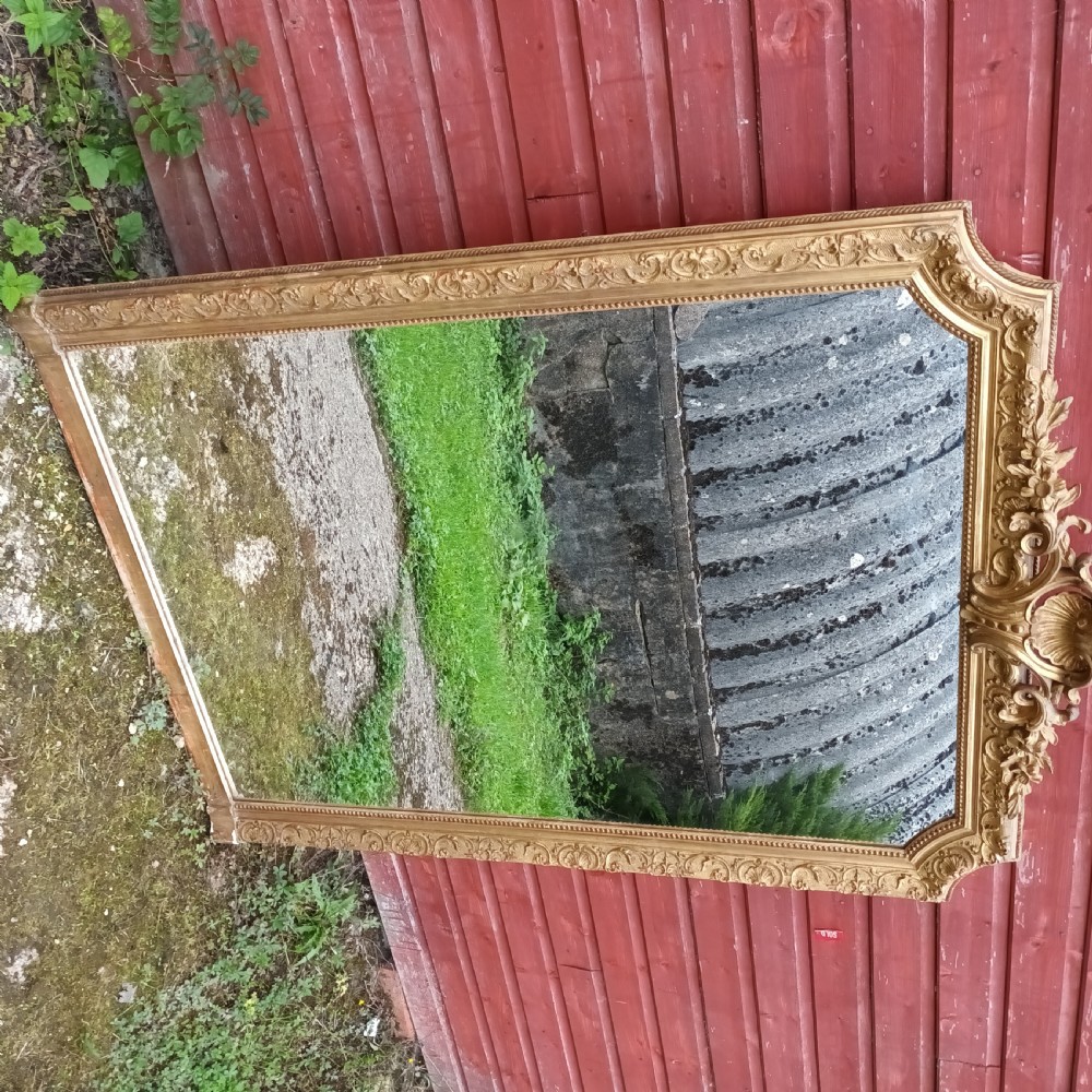 Late 19th century gilt framed wall mirror.  View IV