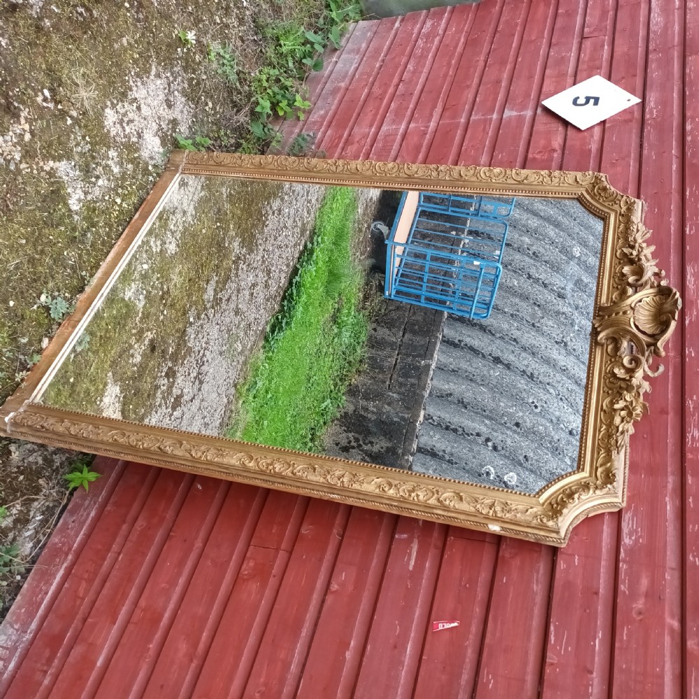 Late 19th century gilt framed wall mirror.  View VI
