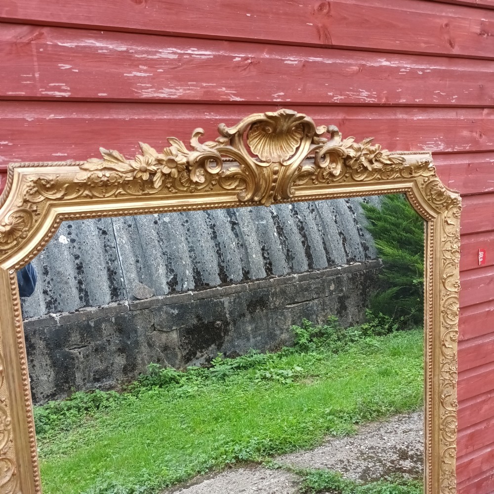 Late 19th century gilt framed wall mirror.  View III