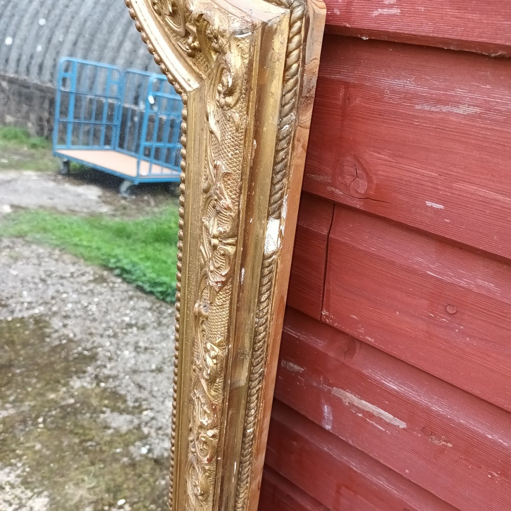 Late 19th century gilt framed wall mirror.  View X