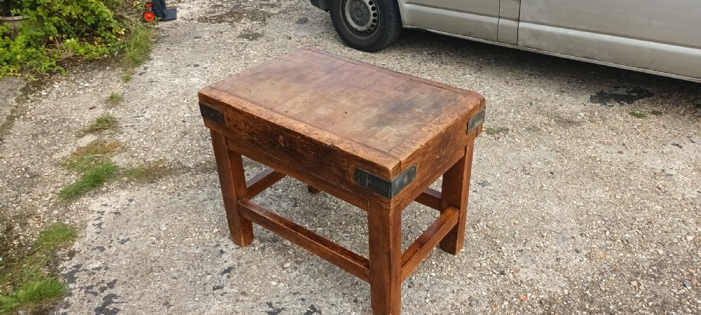 Butchers block on stand.  View II