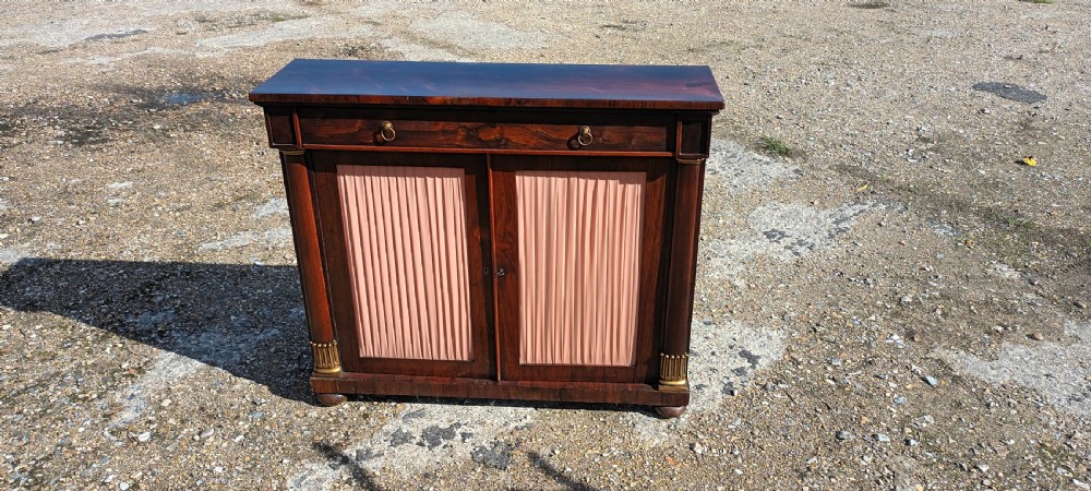 Regency rosewood 2 door side cabinet. 