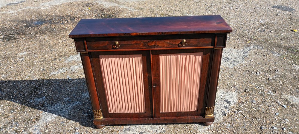 Regency rosewood 2 door side cabinet.  View V