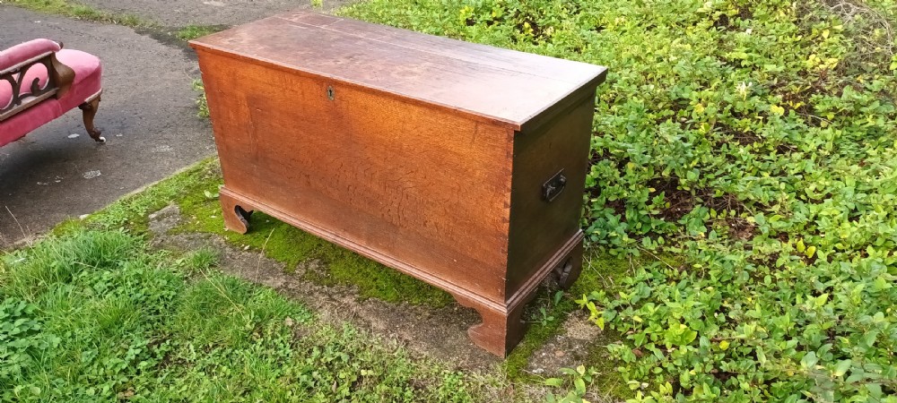 Good Regency oak blanket chest.