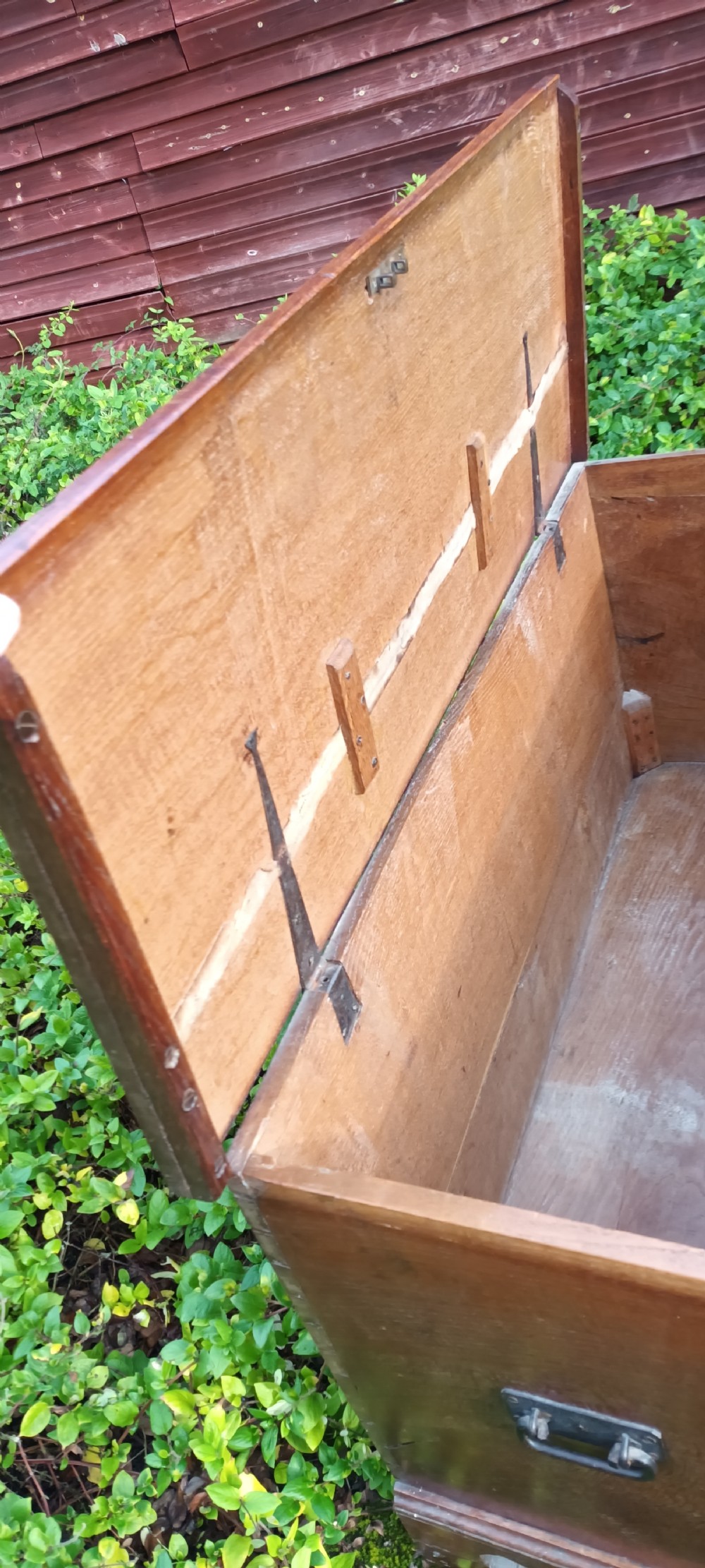 Good Regency oak blanket chest. View V