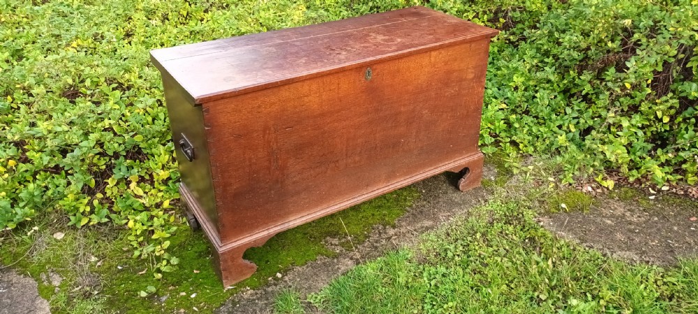 Good Regency oak blanket chest. View VI