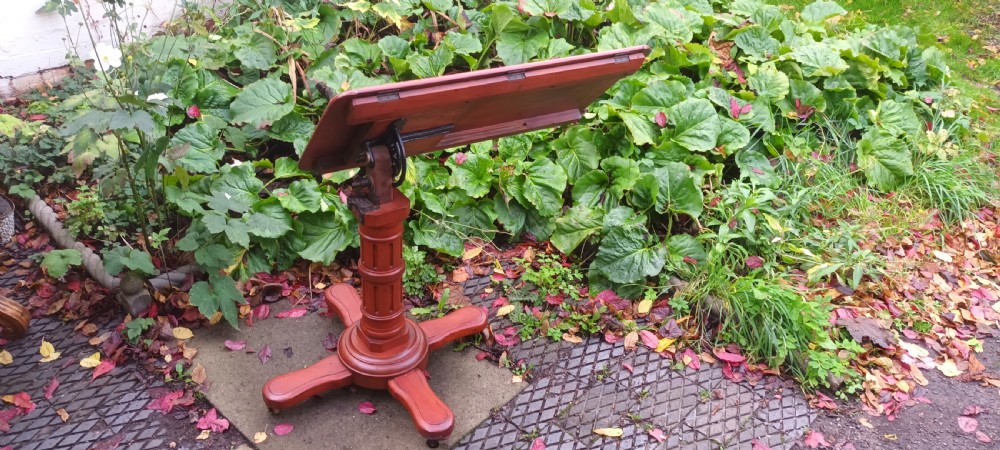 Late Victorian adjustable Carters reading table.  View IV