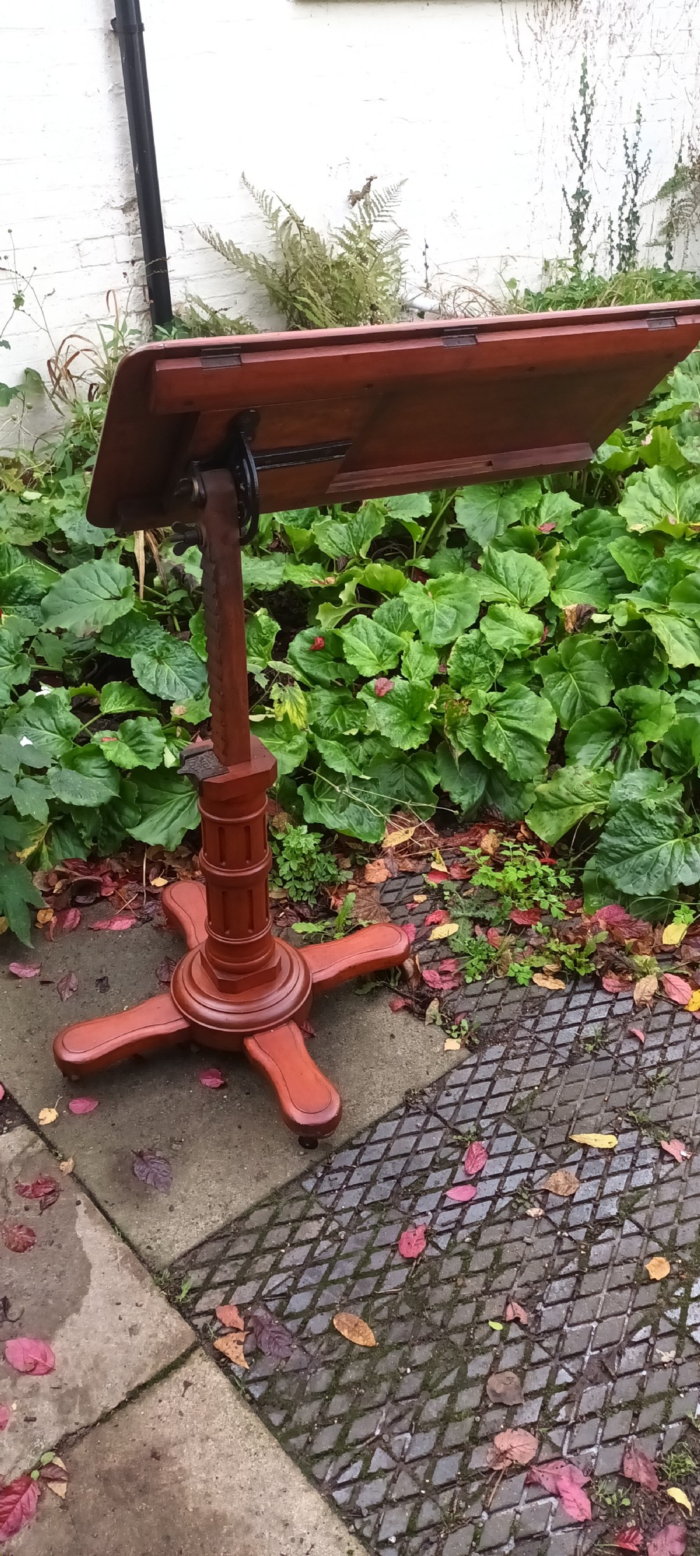 Late Victorian adjustable Carters reading table.  View VI