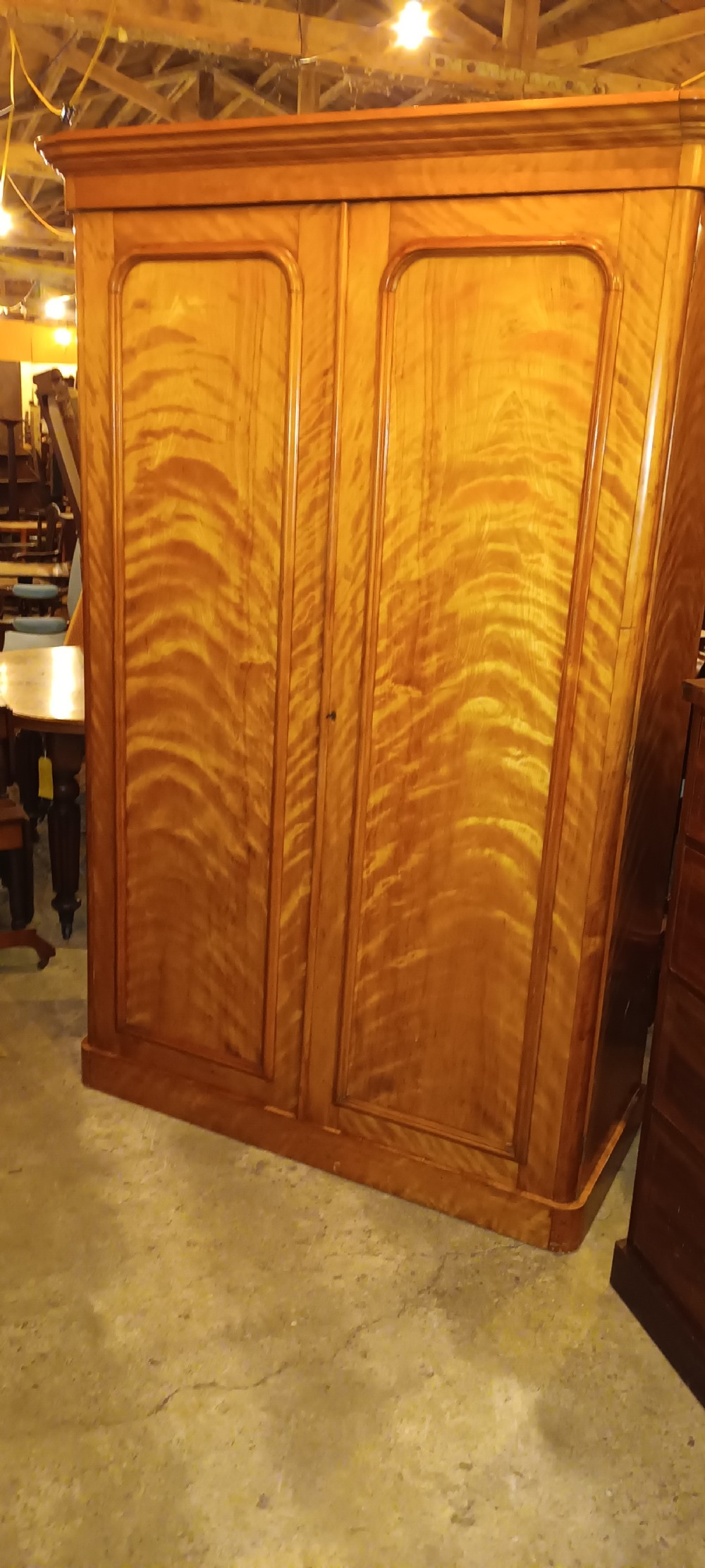 Victorian satinbirch 2 door wardrobe.  View II