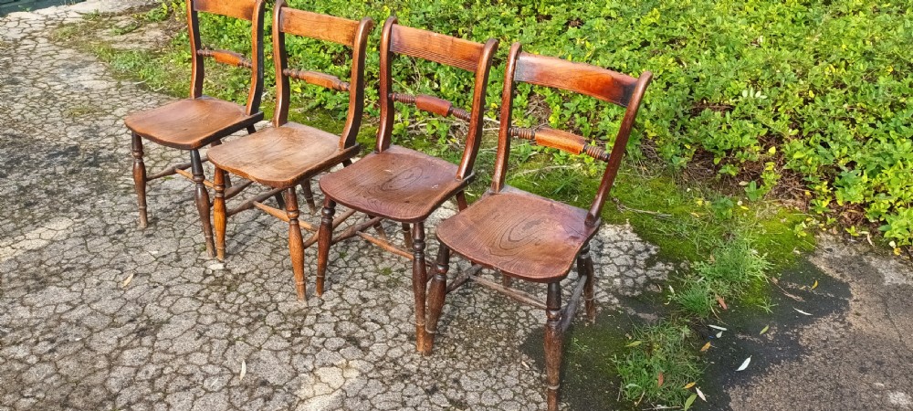 Matched set of 4 Windsor chairs. View V