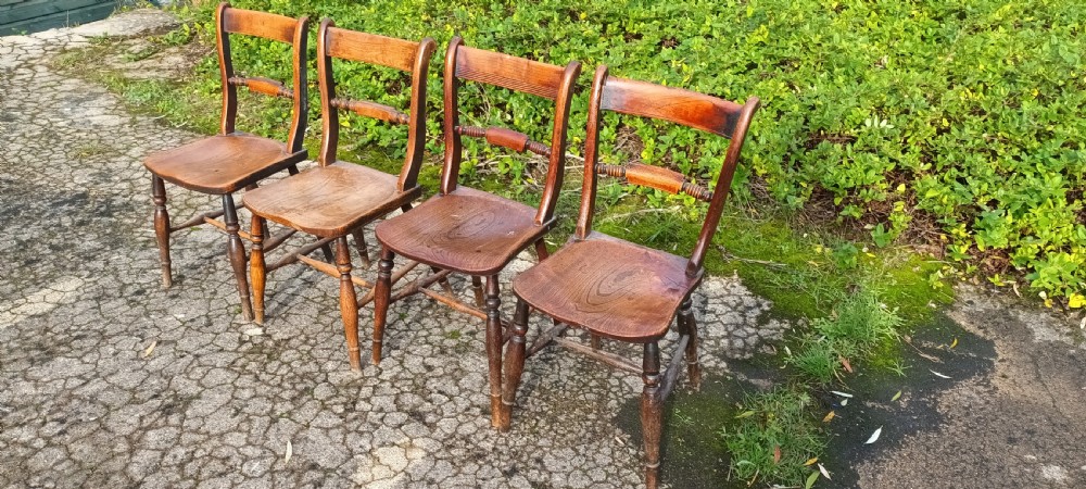 Matched set of 4 Windsor chairs. View VI