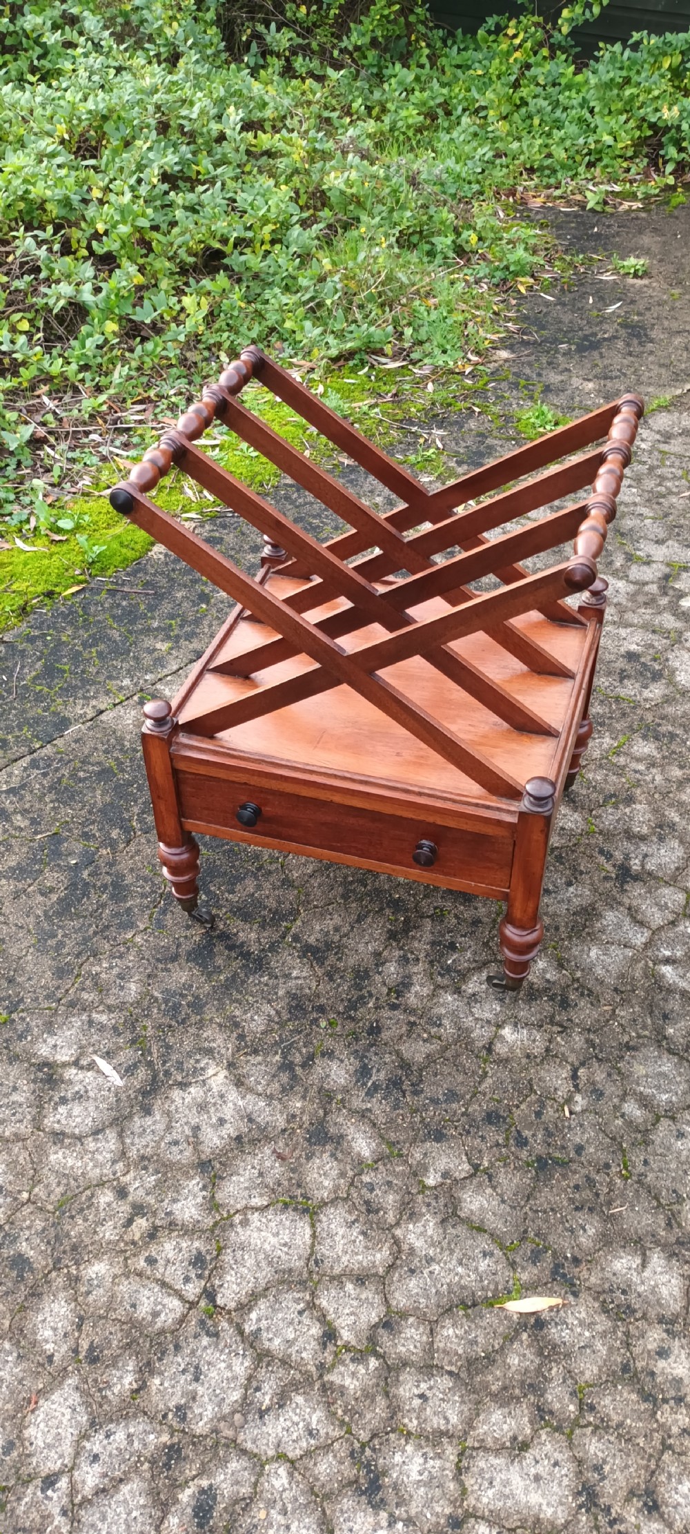 19th century mahogany Canterbury. 