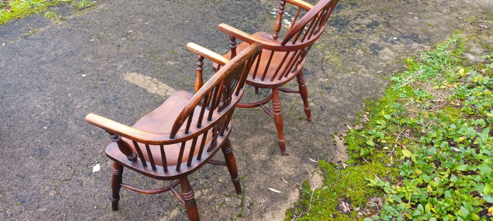 A close pair of Windsor armchairs.  View IV