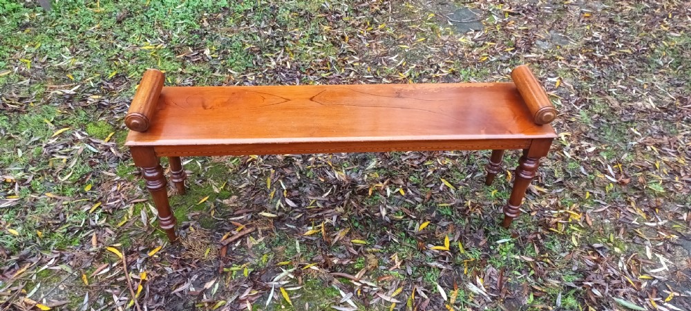 Mahogany hall bench seat.