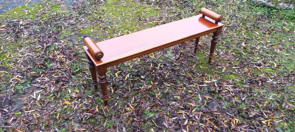 Mahogany hall bench seat. View III