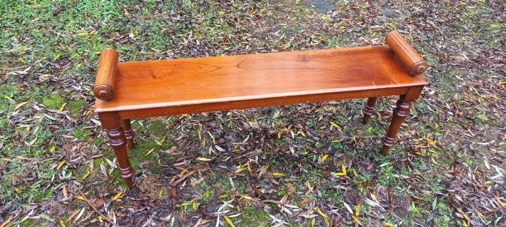 Mahogany hall bench seat. View IV