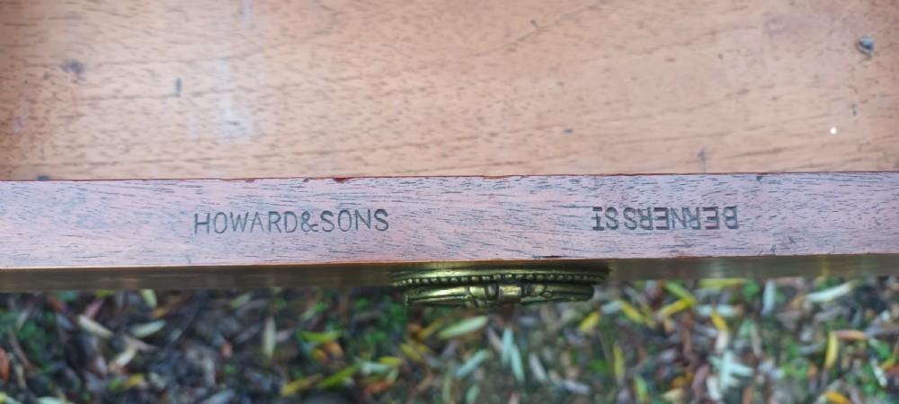 Howard stamped inlaid mahogany side cabinet  View V