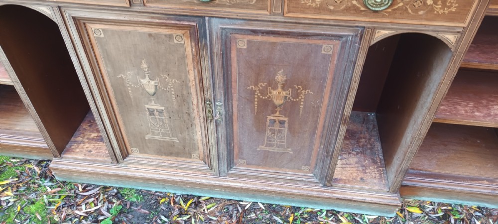 Howard stamped inlaid mahogany side cabinet  View VIII